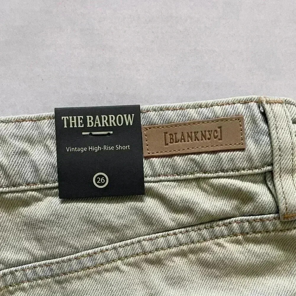 Blank NYC NEW The Barrow Vintage High-Rise Size 26 Crochet Denim Jean Sh… - Picture 8 of 9